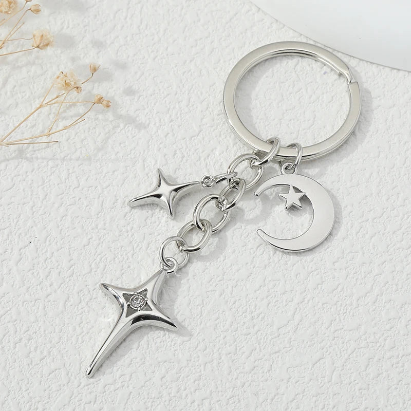 Star & Moon Keychain