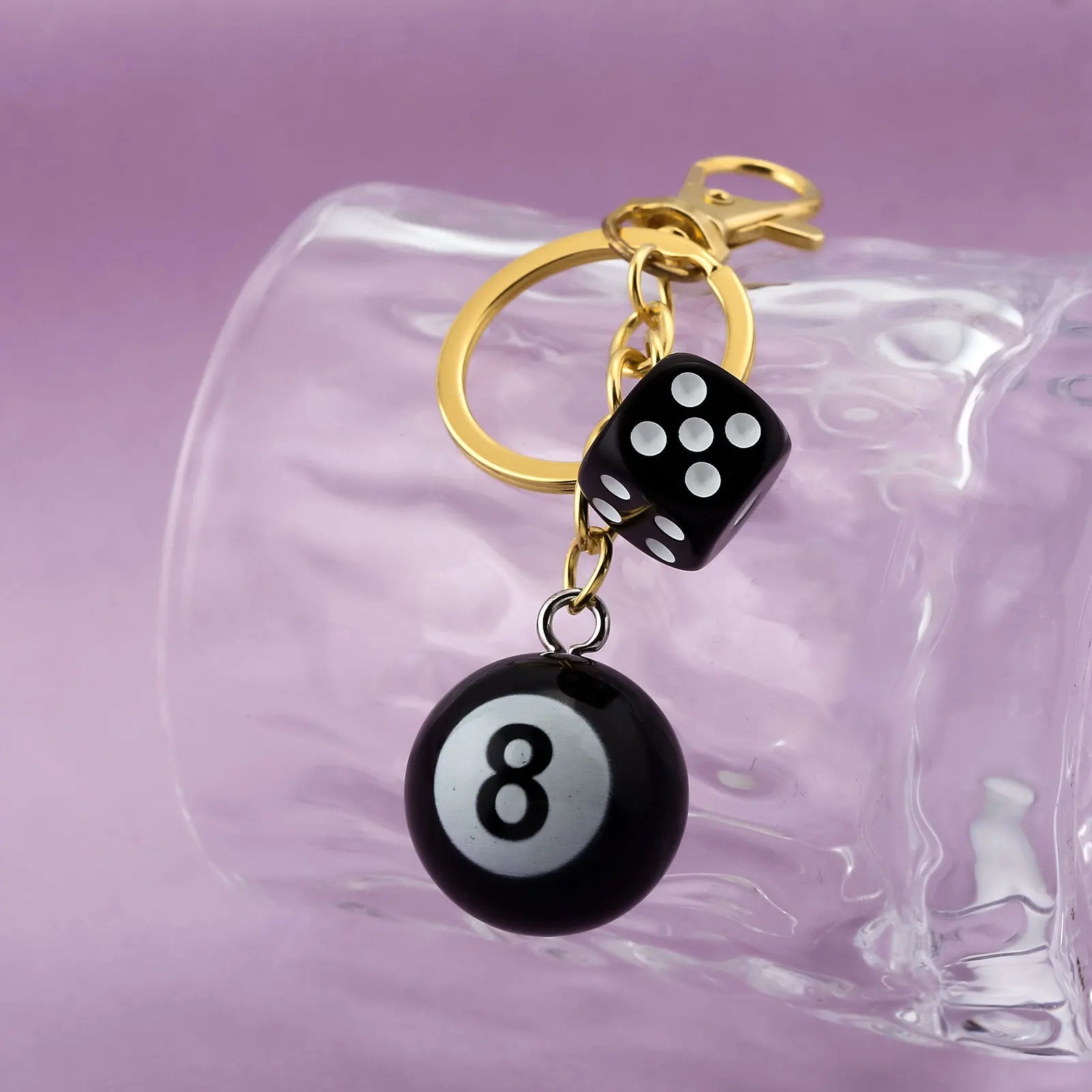 Lucky 8 Dice Keychain