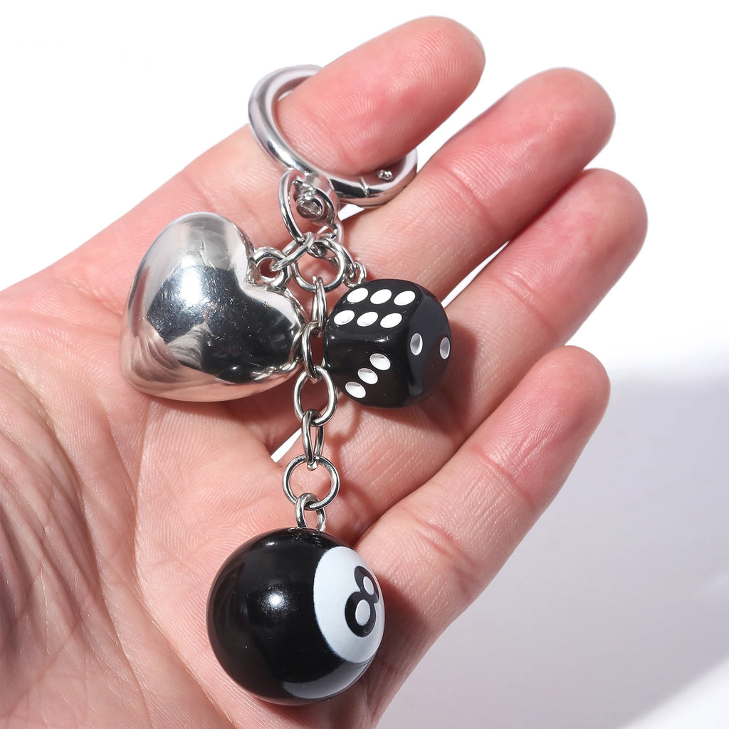 Lucky 8 Dice Keychain