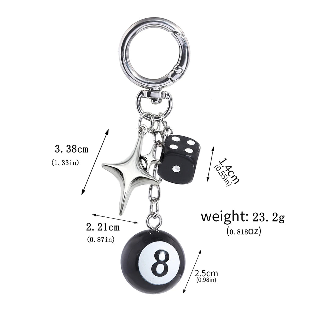 Lucky 8 Dice Keychain