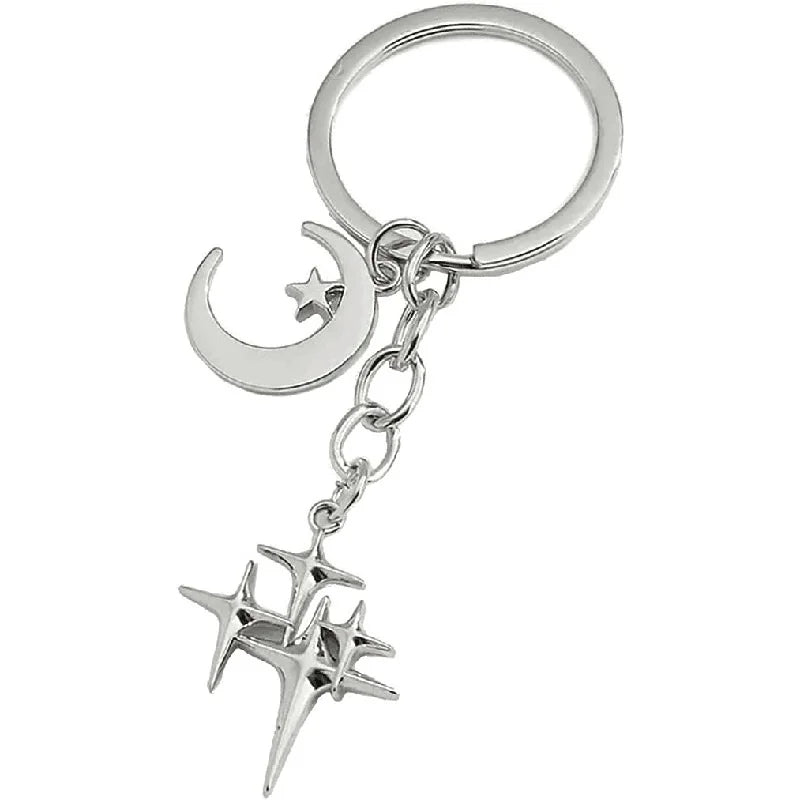 Star & Moon Keychain