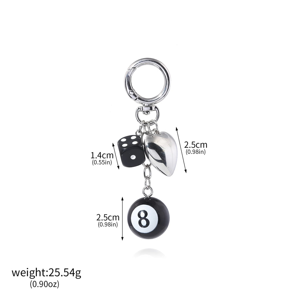 Lucky 8 Dice Keychain