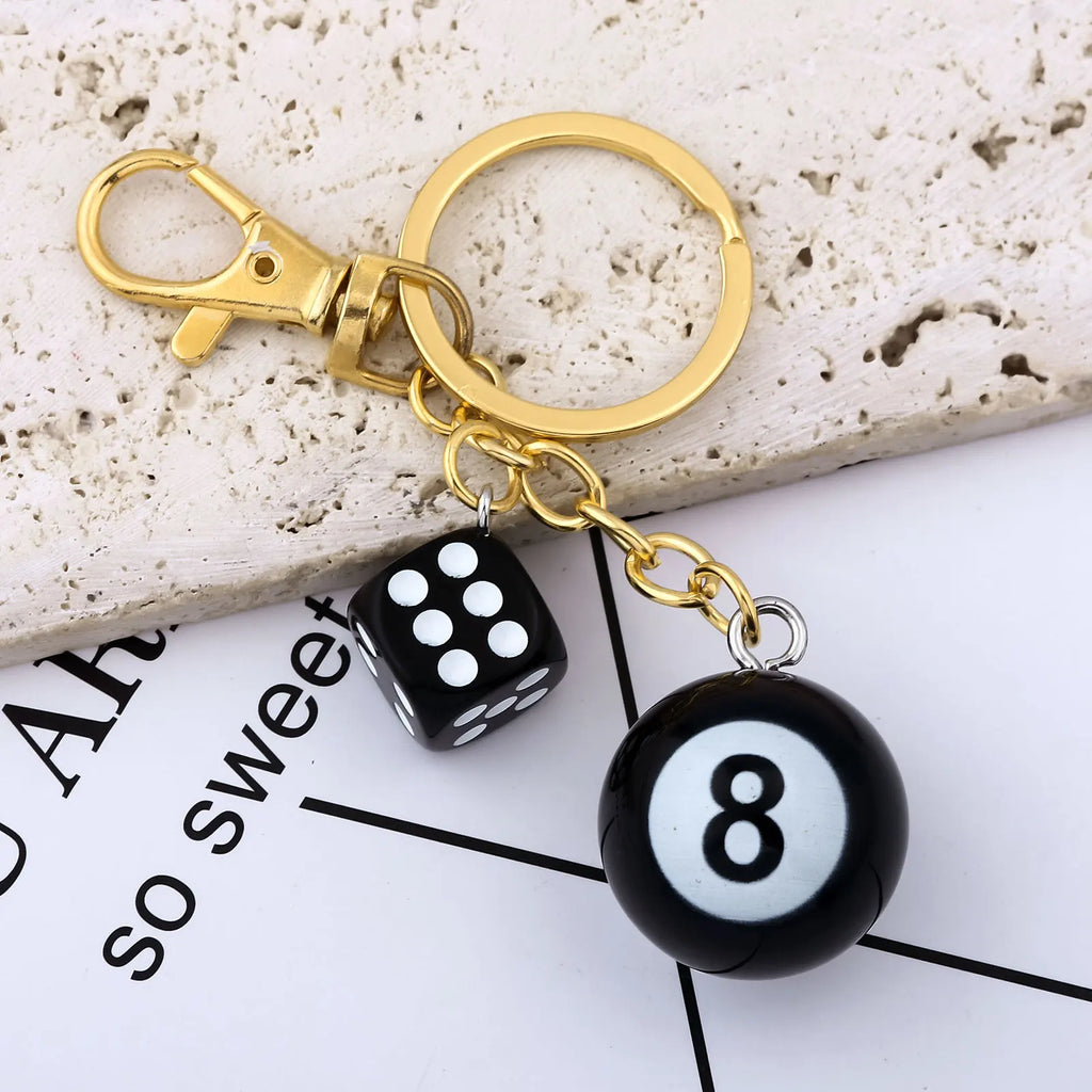Lucky 8 Dice Keychain