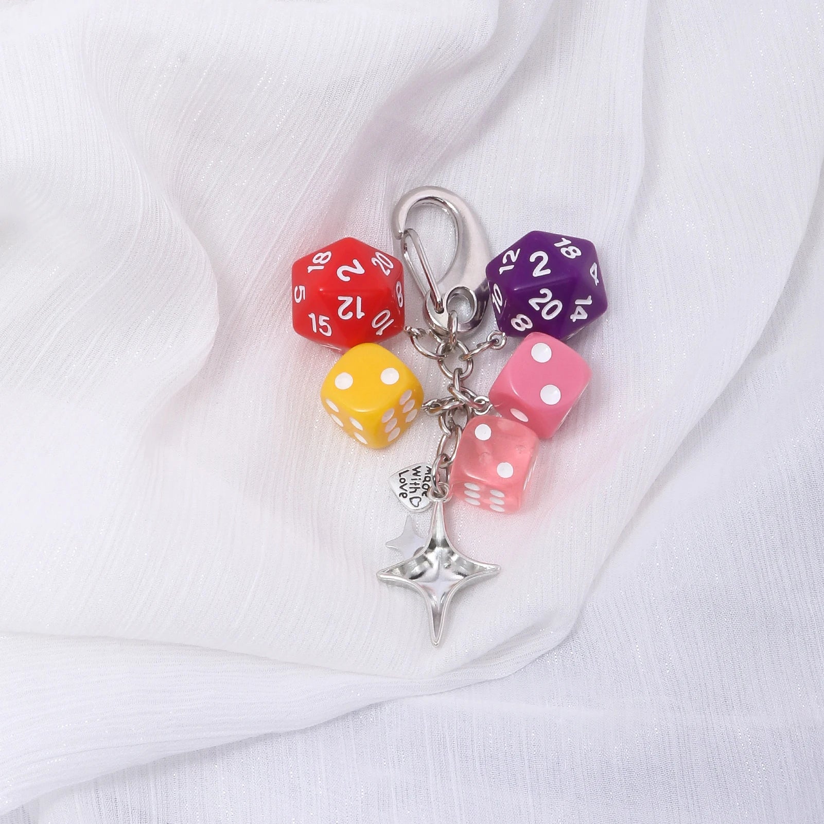Lucky 8 Dice Keychain
