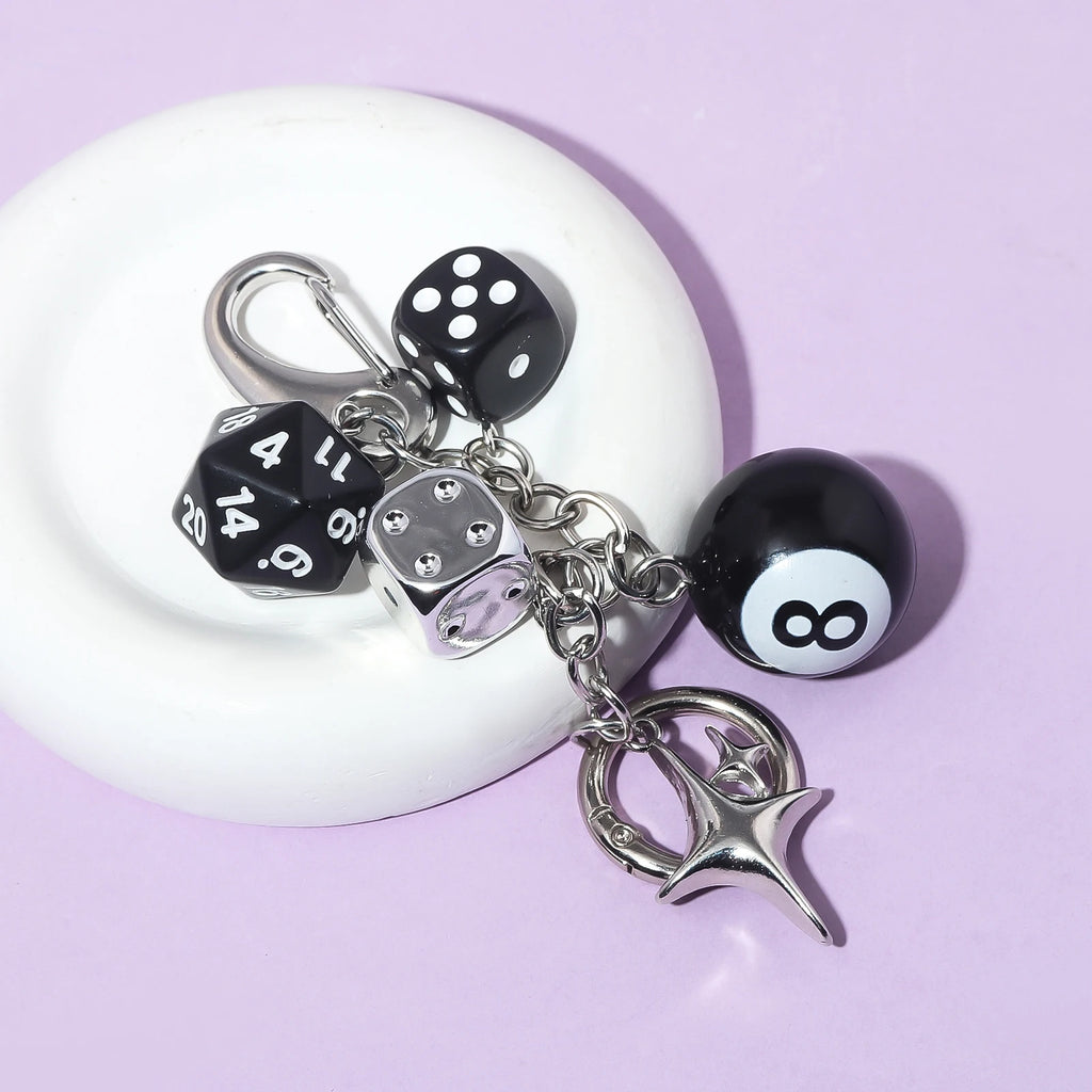Lucky 8 Dice Keychain