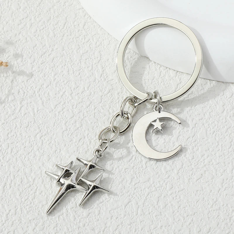 Star & Moon Keychain