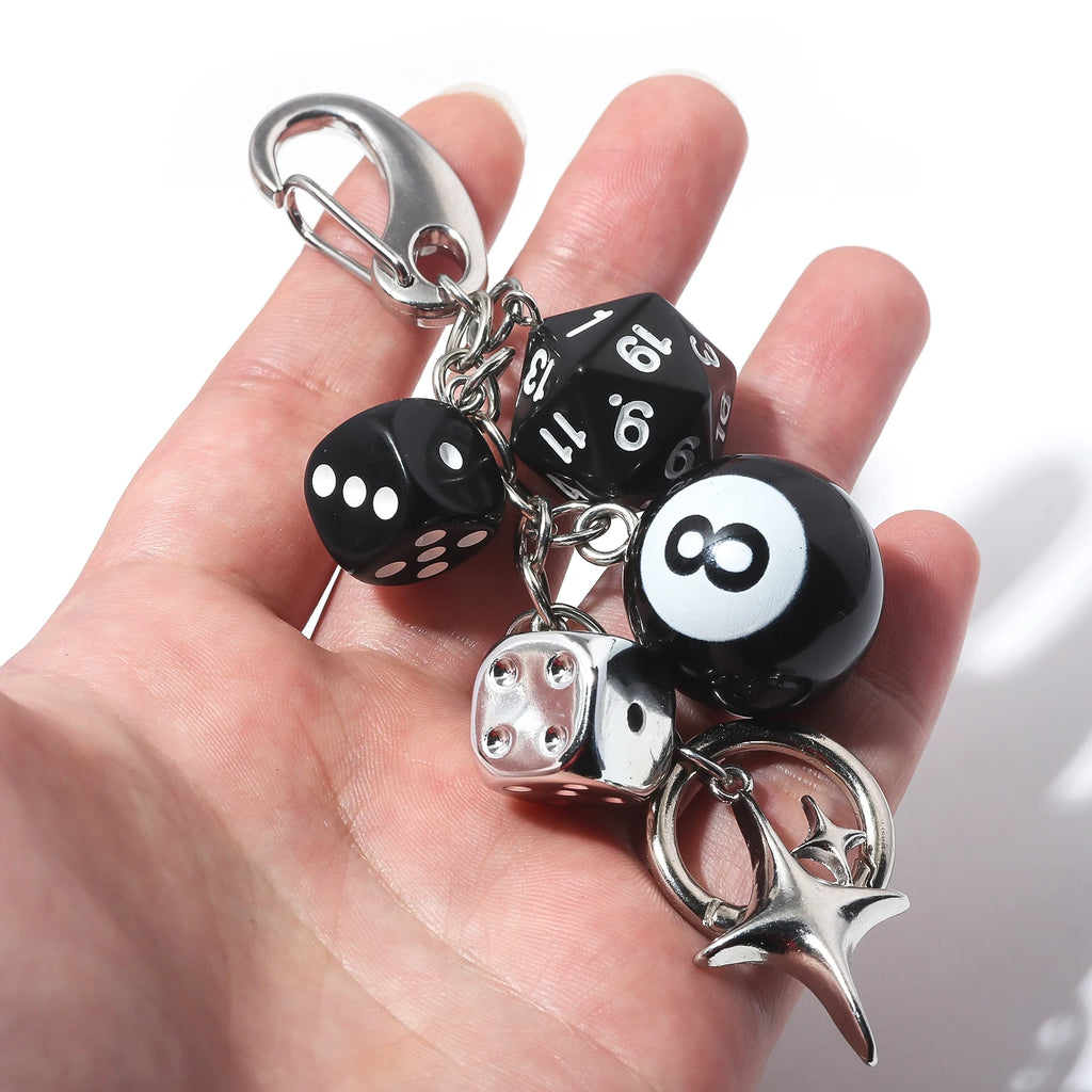 Lucky 8 Dice Keychain