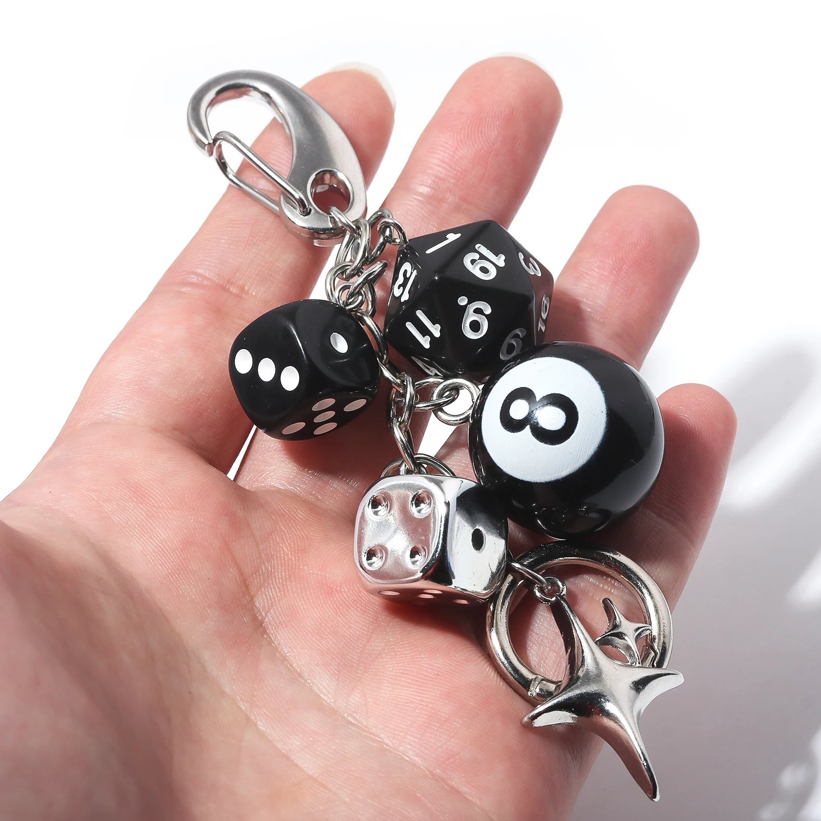 Lucky 8 Dice Keychain