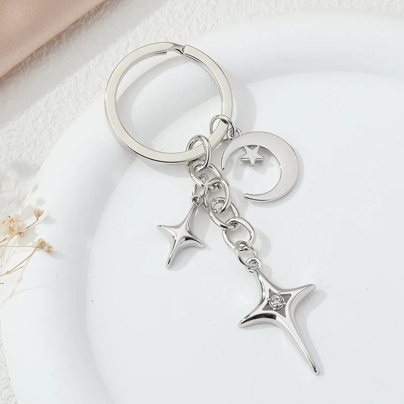 Star & Moon Keychain